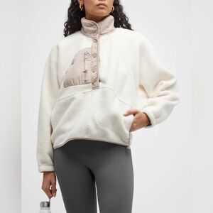 FP Movement Hit the Slopes Fleece Pullover XS Free People in Ivory Combo Cream